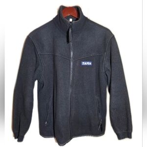 Vintage Taiga Black Full‑Zip Fleece Jacket Medium Size 8 Unisex